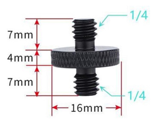 Adaptador Rosca 1/4 Macho 1/4 Macho (a6) Metálico