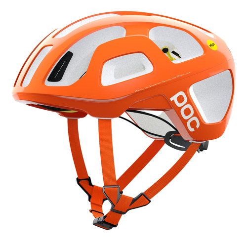 Poc, Octal Mips - Casco De Bicicleta, Naranja Fluorescente .
