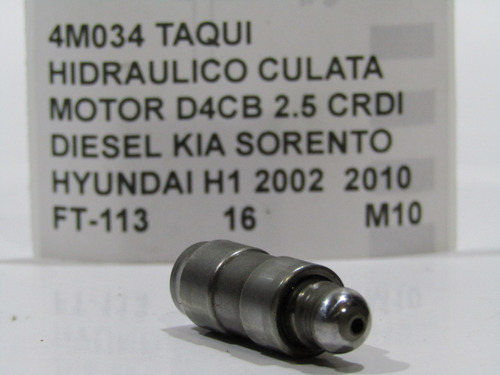 Taqui Hidraulico Culata Motor D4cb Kia Sorento Hyundai 2.5