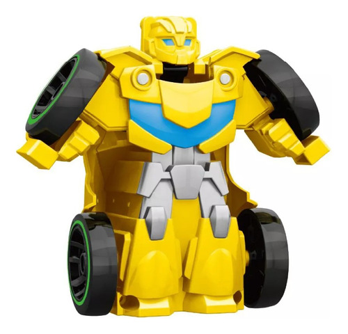 Figura Infantil Max Robot Y Auto Transforma Color Amarillo