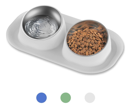 Ptlom Juego Básico De Tazones De Comida Y Agua Para Perros Y