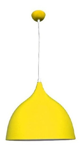 Pendente Luminaria Gota 35cm Amarelo E27 Aluminio Lustre