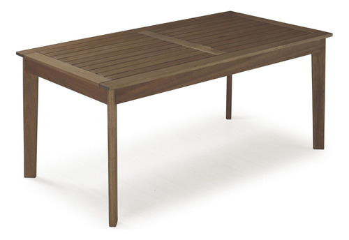 Mesa Em Madeira Maciça Retangular 220cm Primavera Casa E Cor Stain Castanho