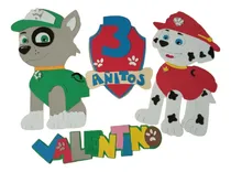 Comprar Personajes Apliques En Goma Eva Paw Patrol Cartel Paw Patrol