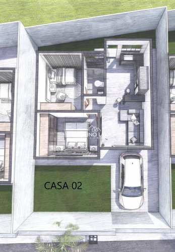 Imagem 12 de 24 de Casa Com 2 Dormitórios À Venda, 55 M² Por R$ 180.000 - Jardim Vila Rica - Igarapé/mg - Ca1087