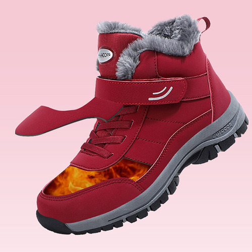 Botas Impermeables Y Antiesquí Para Mujer Con Forro De Felpa