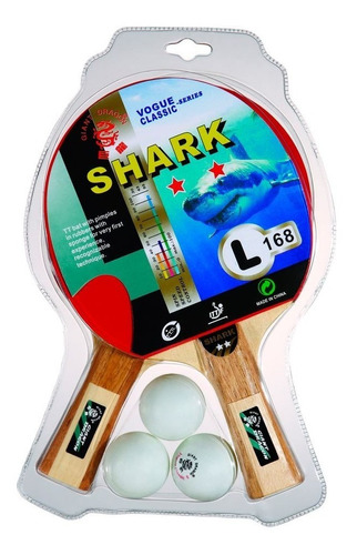 Set Ping Pong Giant Dragon Shark 2 Estrellas Sin Red