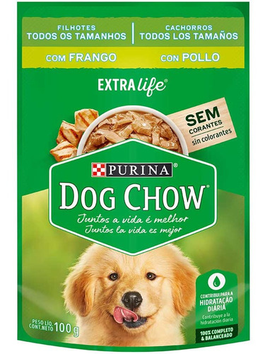 Alimento Húmedo Dog Chow Perro Cachorro Sabor Pollo 100g