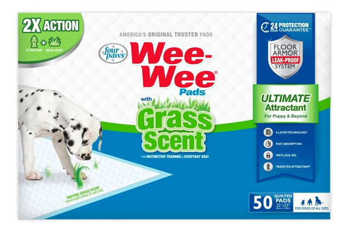 Wee-wee Four Paws Grass Scent Pads 50un. Np