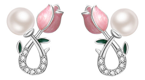 Pendientes De Perlas De Tulipán Con Diseño Superetéreo S999,