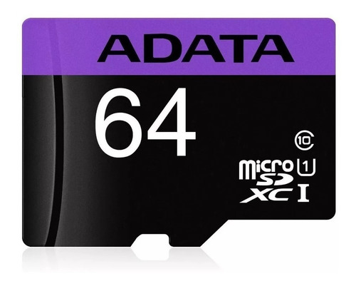 Imagen 1 de 4 de Memoria Adata Micro Sd Xc 64gb Clase 10 Uhs-i 50 Mb/seg