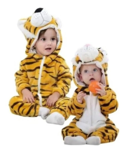 Pijama Y Disfraz Enterito Polar  Bebés Tigre
