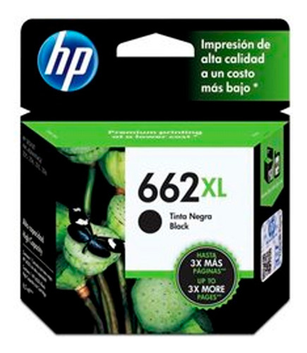 Cartucho De Tinta Hp 662 Xl Advantage Negro Cz105al