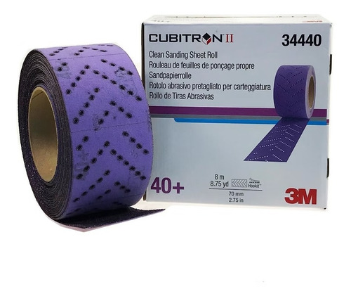 3m Rollo Lija Abrojo Tiras Cubitron  7cm X 12mts Gr 80/120