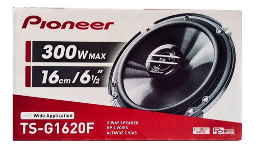 Bocinas Para Auto 6 1/2 PuLG 300w 2 Vías Ts-g1620f Pioneer Color Negro