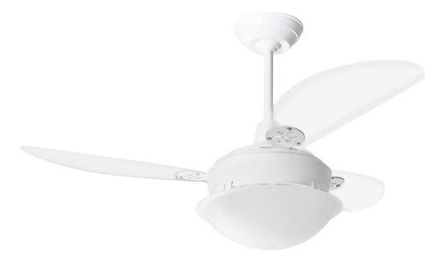 Ventilador De Teto Primor Branco Pás Transparentes Loren Cor Da Estrutura Branco/transparente 220v