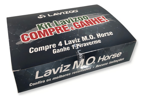 Kit Tratamento Equinos 4 Laviz MO Horse + Ganhe 01 Piraverme