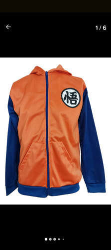 Campera Dragon Ball Kanji Go Dbz Goku Sabiduria Naranja