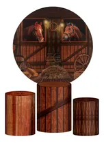 Comprar Trio Capa Cilindro + Painel Cavalos Celeiro Veste Fácil
