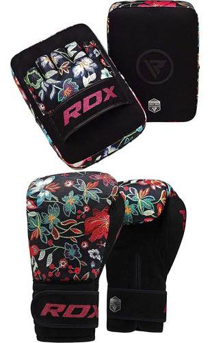 Rdx Juego De Almohadillas Y Guantes De Boxeo Para Mujer, Gu.