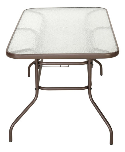 Flash Furniture Tory - Mesa Rectangular De Metal De Vidrio T
