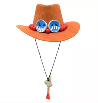 Chapéus de vaqueiro cosplay d ace luffy, anime one piece, chapéus