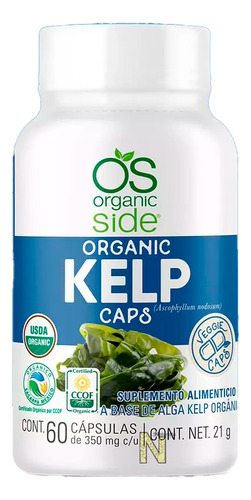 Alga Kelp Orgánica (60 Caps) Organic Side Sabor Natural