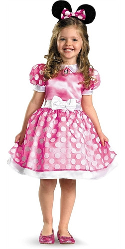 Disfraz Clásico De Minnie Mouse Talla 2t Con Diadema