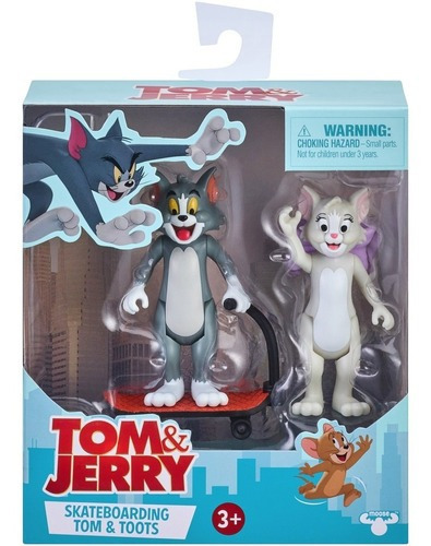 Tom Y Jerry - Pack De Figuras Tom Y Toots Skateboarding