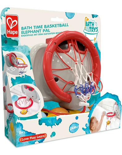 Juego Baño Basketball Hape Elefante Bebes Mvd Kids Color Gris