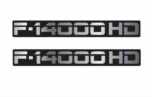 Par Adesivo Compatível Ford F14000 Hd Emblema Resinado Kit99
