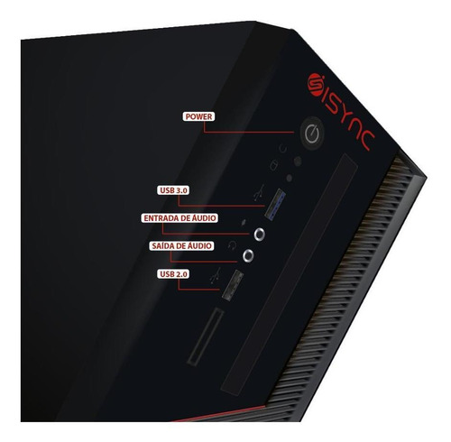 Gabinete Slim Mini Itx Isync Cq7701 - Com Fonte 80 Plus