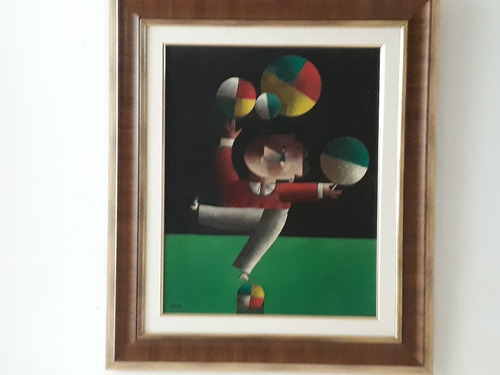 1895- Inos Corradin. Ost. 60x70cm Com Mold. Equilibrista (Usado)