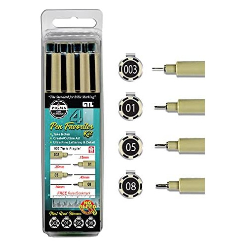 Kit De Rotuladores Pigma Micron Favoritos Lettering #4 ...