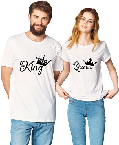 Playera Rey Reina King Queen Pareja Valentin Regalo Novia