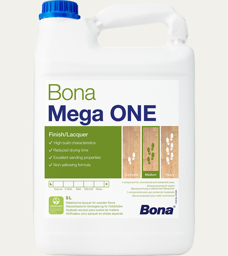 Bona Mega One Base Agua Pisos De Madera Acabado Semimate