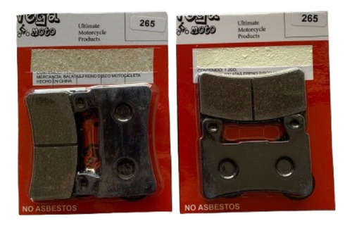 Par Balatas Delanteras Honda Cbr900 1998 Vega Fa265 O Fa296