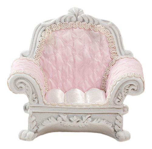 1:12 Casa De Muñecas De Lujo Sofá Individual Rosa