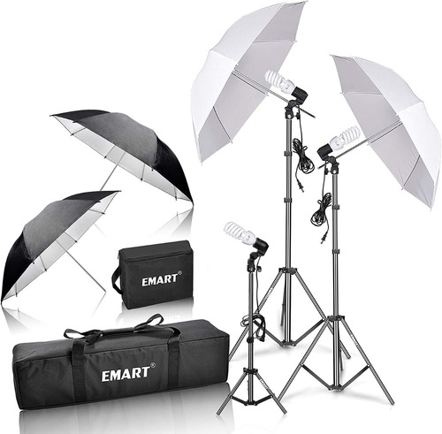 Luces De Video Estudio Fotografico Emart 700w Cfl 5500k