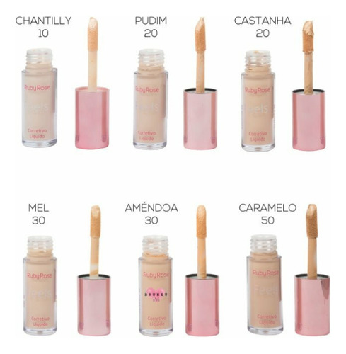 Corrector Liquido Feels Ruby Rose 6.6ml Caramelo 50