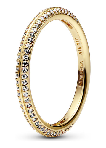 Anillo De Pavé Pandora Me Recubrimiento En Oro De 14k