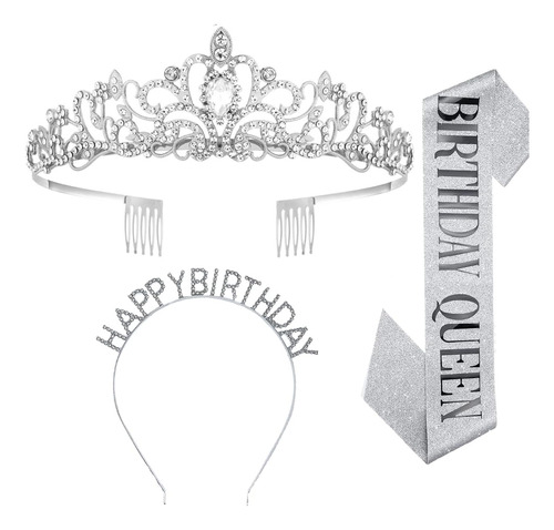 Bandas Para El Cabellocon Para  Birthday Queen  Sash &