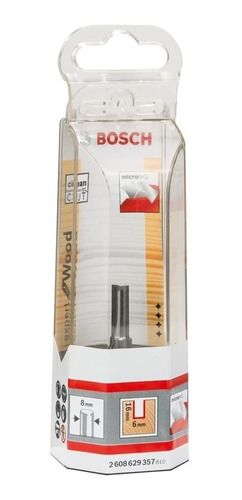 Fresa Ranura Recta 6x16 Eje 8mm 2 Filos Bosch Expert 