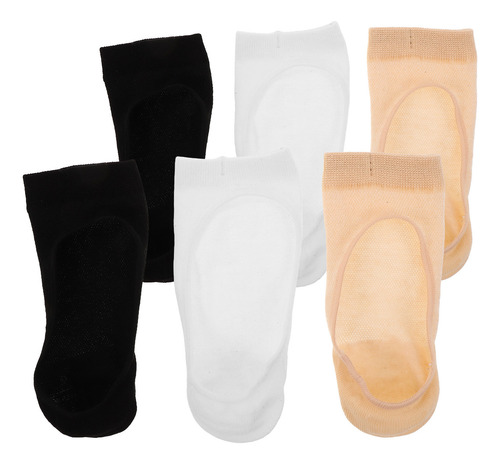 3 Pares De Calcetines Finos Invisibles Para Mujer Con Forro