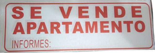 Aviso - Letrero Pequeño X 6 Und Se Vende Apartamento