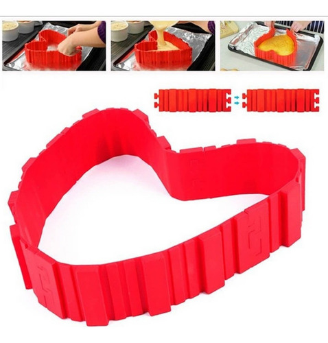 Moldes Pasteles Desmontables Silicon Rectangular Reposteria