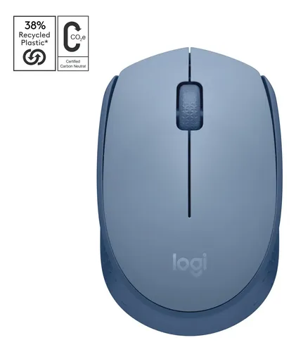Mouse sem fio Logitech M170 com Pilha Inclusa - Azul Claro
