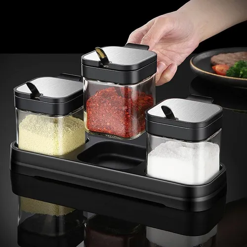 Caja De Condimentos De Cocina Set De 3 Para El Hogar Organización Y Estilo En Tu Cocina De Alta Calidad Everest
