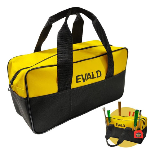 Bolsa Para Ferramentas 14 Pol Com 8 Bolsos Ev-006am Evald Cor Amarelo