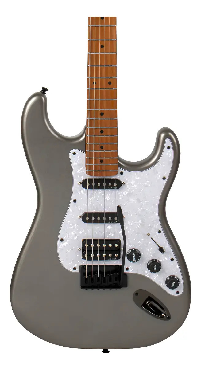 Guitarra Eléctrica Bamboo SOLAR S-Style SSH Trémolo Gris
